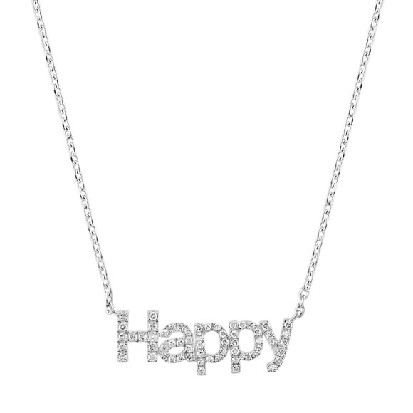 EFFY Diamond Happy 18” Pendant Necklace in Sterling Silver - Retails $600 - Picture 5 of 8